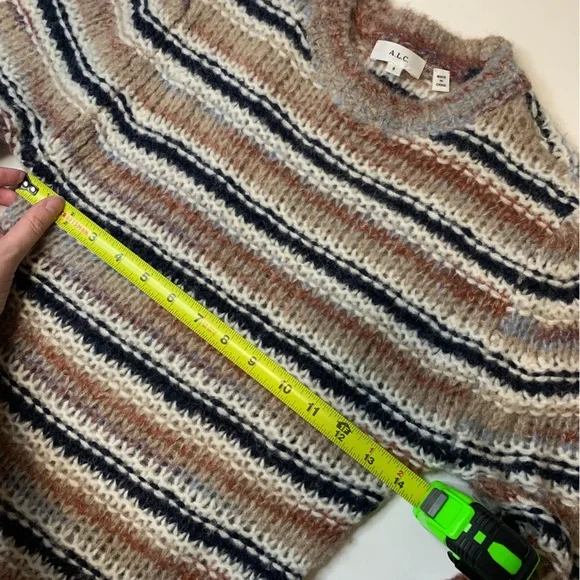 A.L.C. Multicolor Striped Long Sleeve Dress - Picture 7 of 9